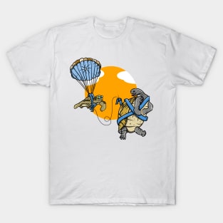 Sea Turtle and Tortoise Parasailing T-Shirt